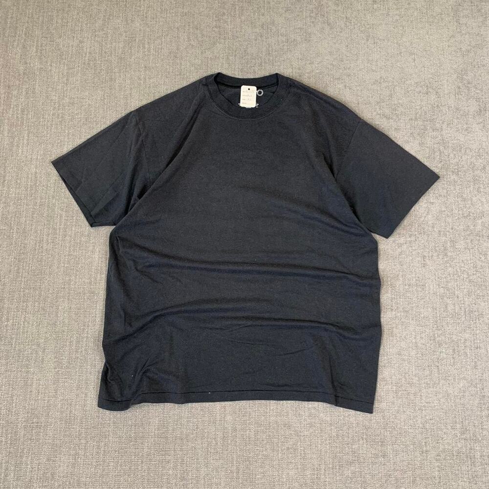 Vintage 90s Blank Black T-shirt Mens XL Basic
